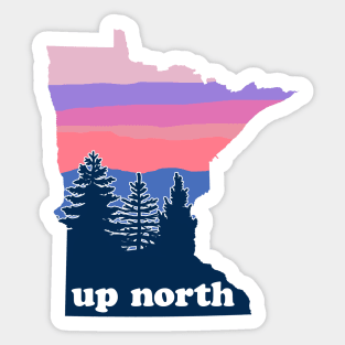 Up North Minnesota Blush Sunset Sticker